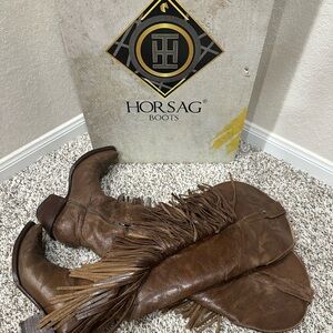 Women's Tan Fringe Ankle Booties